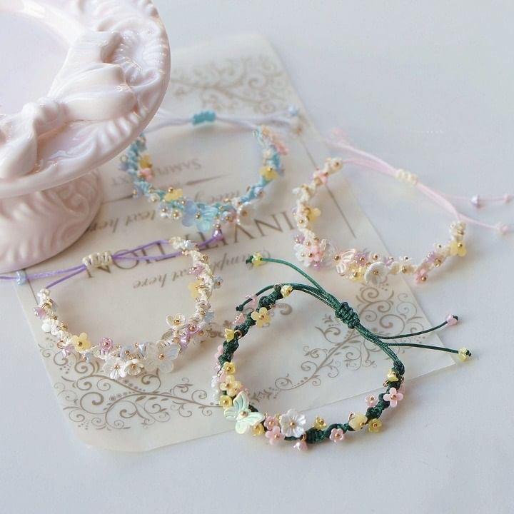 Bracelet Bead String Flower