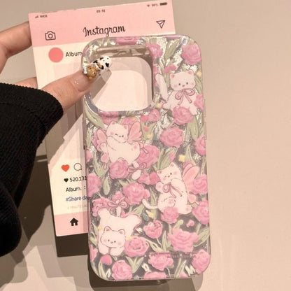 Cat Floral Case Phone