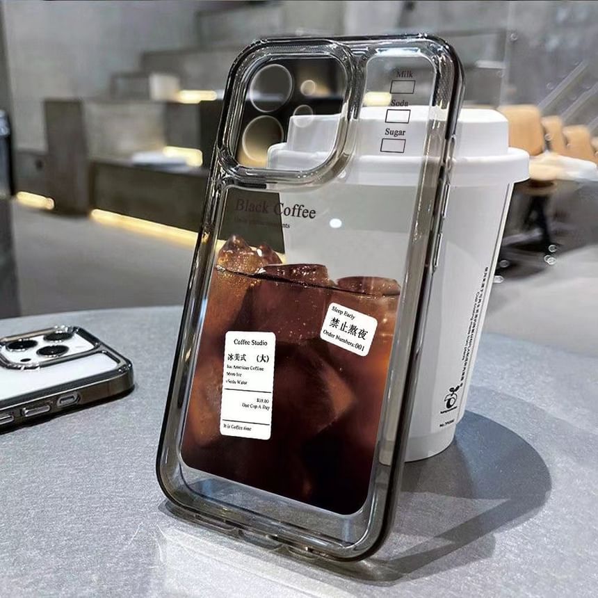 Transparent Phone Case Coffee