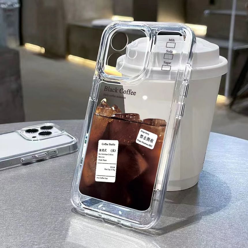 Transparent Phone Case Coffee