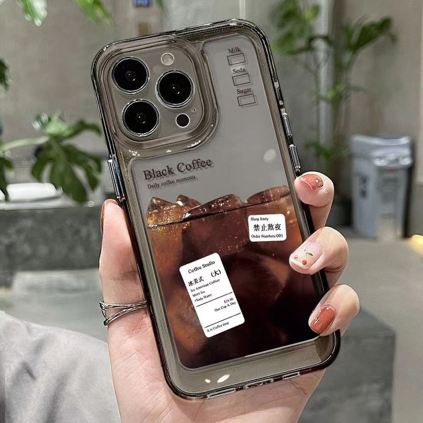 Transparent Phone Case Coffee