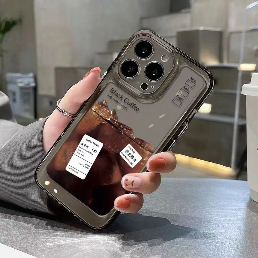 Transparent Phone Case Coffee