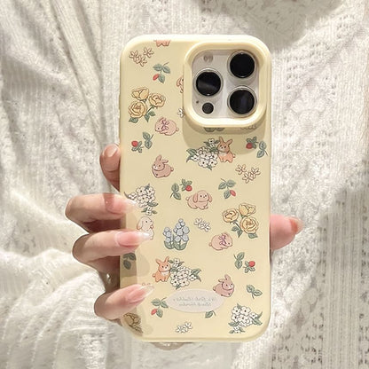 Bead Case Phone Rabbit Set / Strap Print