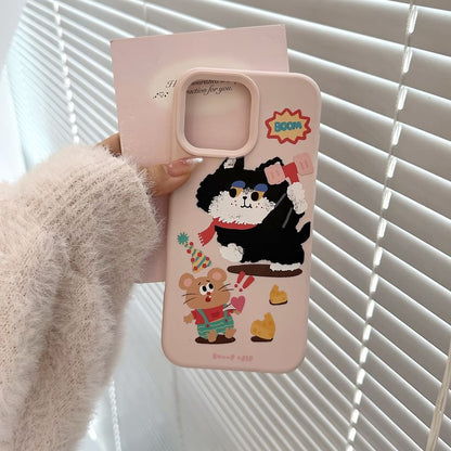 Strap Phone / Cartoon Bead Case Set Print
