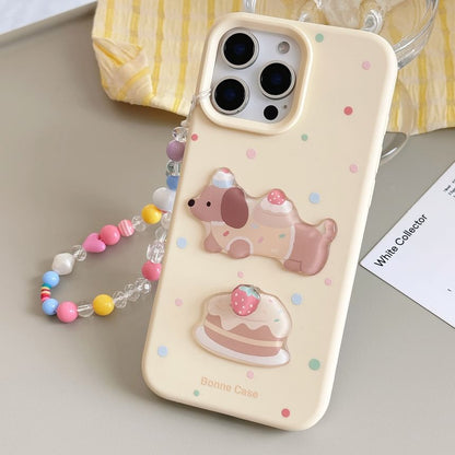 Dog Bead Phone / Set Case Strap Print
