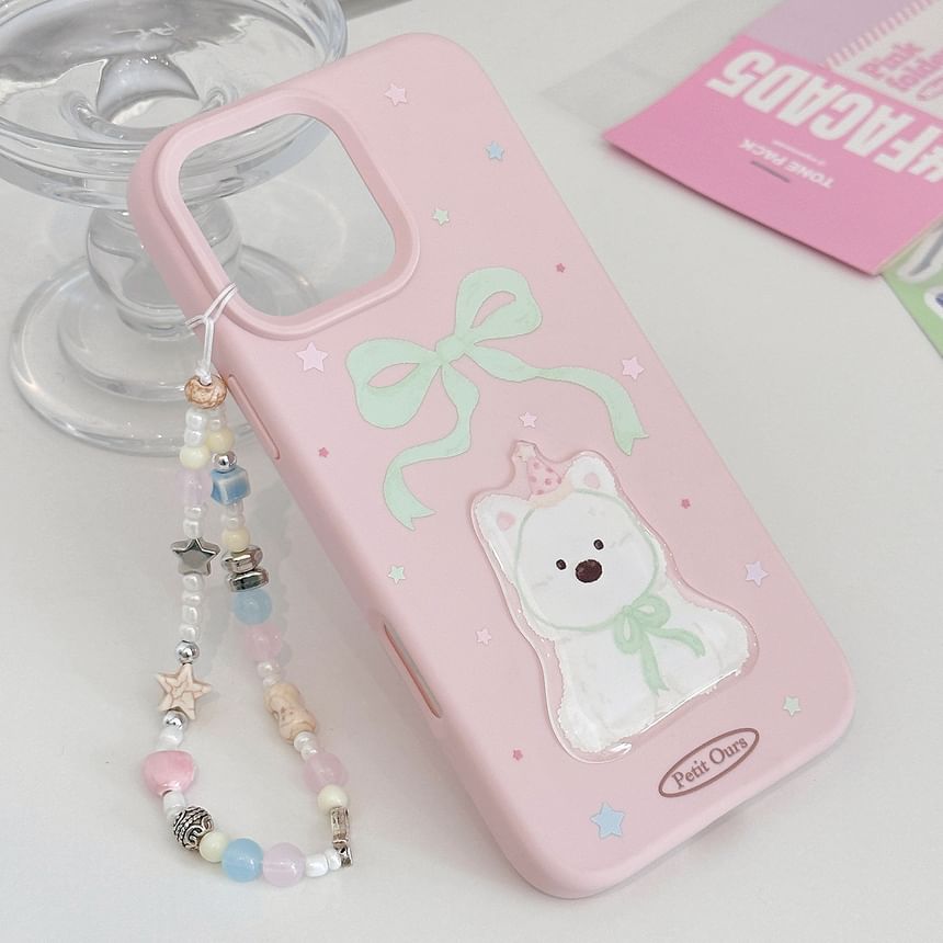 Set Dog Case Strap Phone Bead / Print