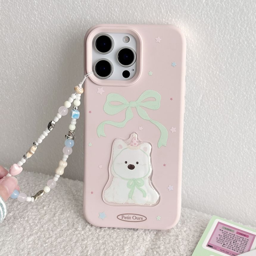 Set Dog Case Strap Phone Bead / Print
