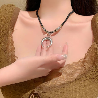 Necklace Crescent Pendant Moon