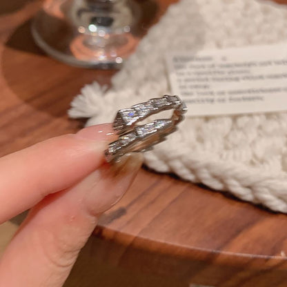 Ring Open Snake Rhinestone