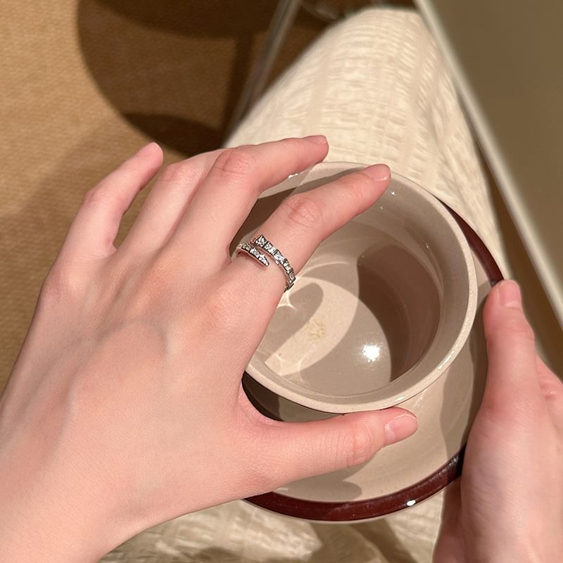 Ring Open Snake Rhinestone
