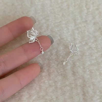 Alloy Earring Butterfly Drop