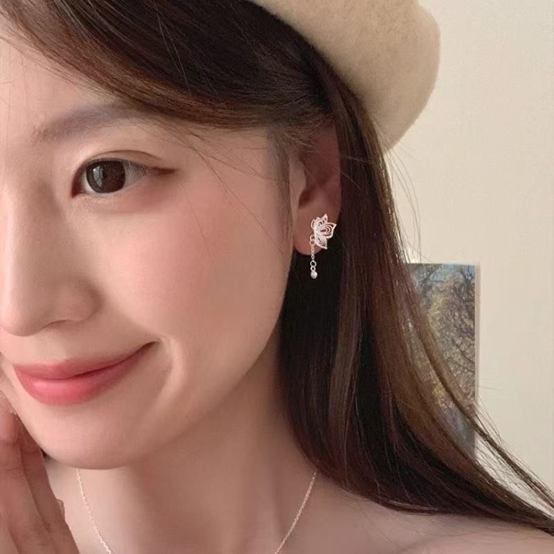 Alloy Earring Butterfly Drop