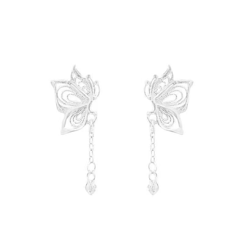 Alloy Earring Butterfly Drop
