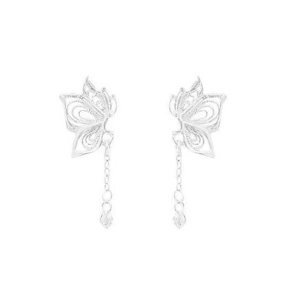 Alloy Earring Butterfly Drop