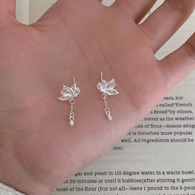 Alloy Earring Butterfly Drop