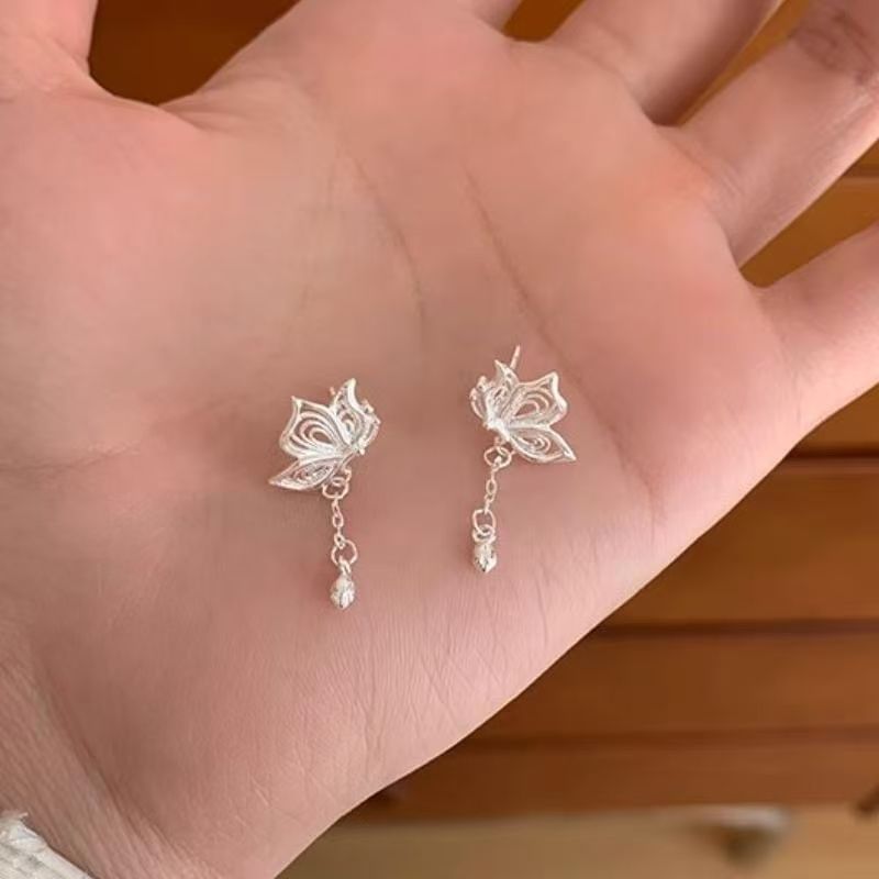 Alloy Earring Butterfly Drop