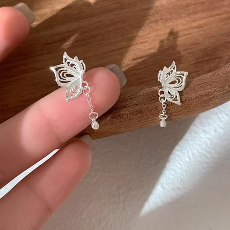 Alloy Earring Butterfly Drop