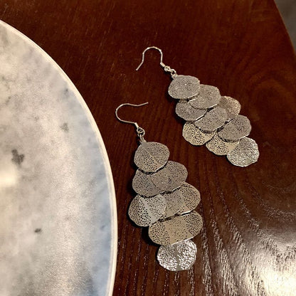 Alloy Leaf Earring Chandelier