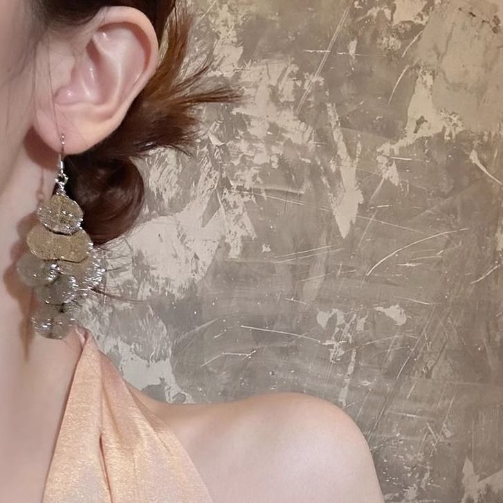 Alloy Leaf Earring Chandelier