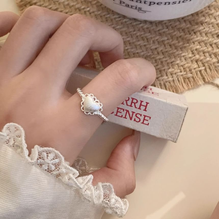 of Open Alloy Cutout 2: + Heart Set Ring
