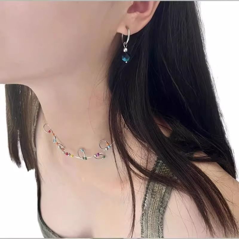 Drop Alloy Faux Earring Gemstone