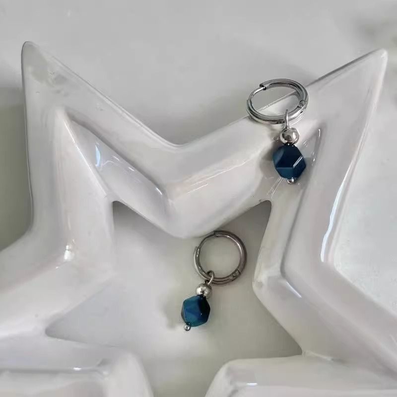 Drop Alloy Faux Earring Gemstone
