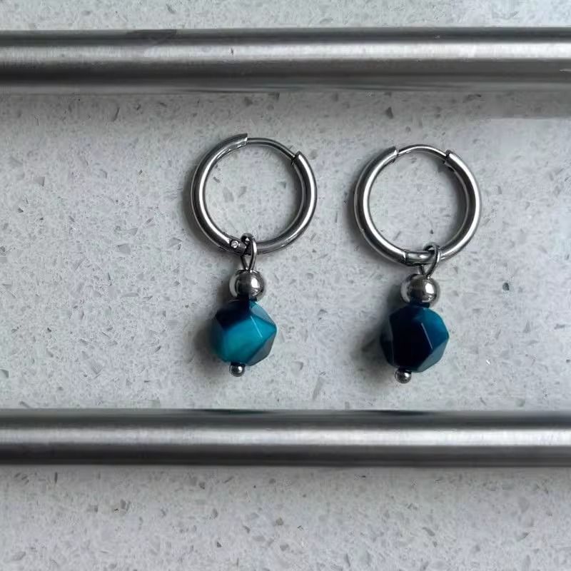 Drop Alloy Faux Earring Gemstone