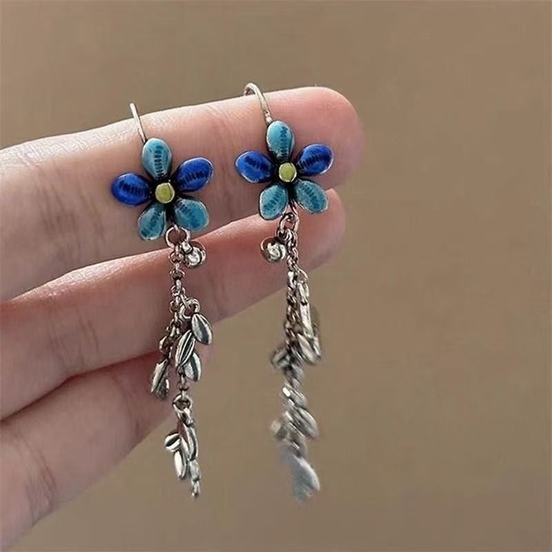 Floral Dangle Earring Alloy