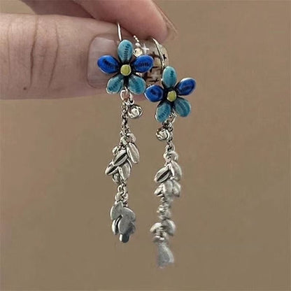 Floral Dangle Earring Alloy