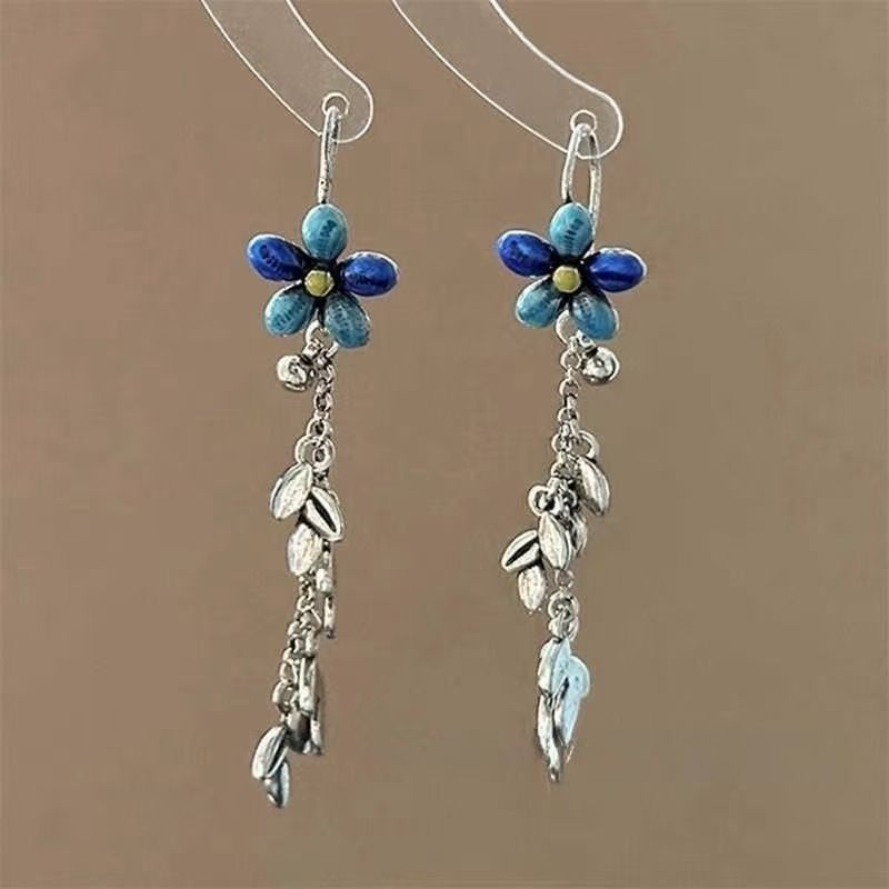 Floral Dangle Earring Alloy