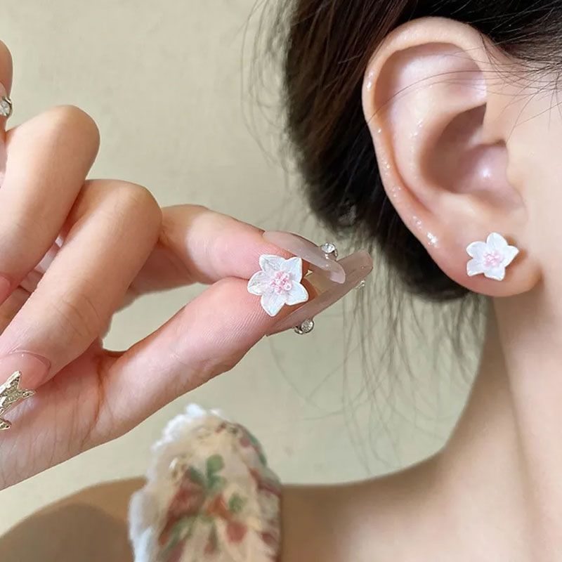 Earring Floral Set Pairs: (Various Alloy Stud of 3 Designs)