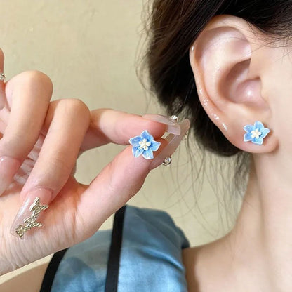 Earring Floral Set Pairs: (Various Alloy Stud of 3 Designs)