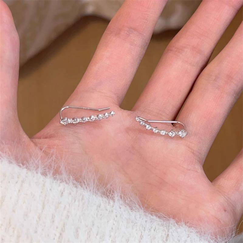 Rhinestone Climber Earring