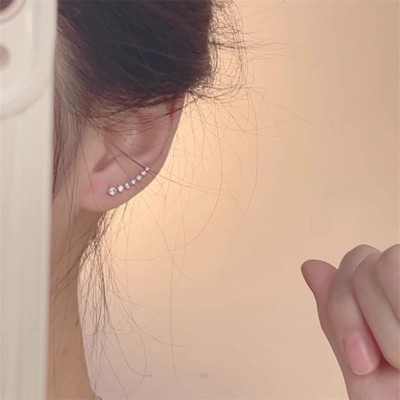 Rhinestone Climber Earring