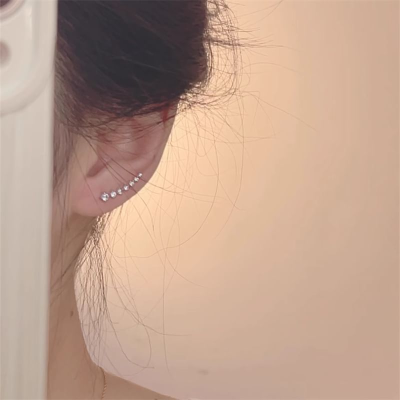 Rhinestone Climber Earring