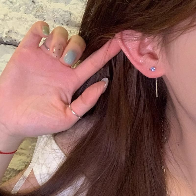 Earring Rhinestone Flower Threader