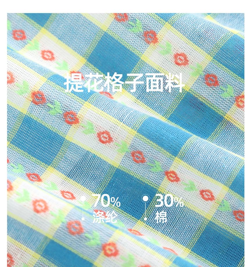 Spaghetti Strap Plaid Bow Midi A-Line Dress