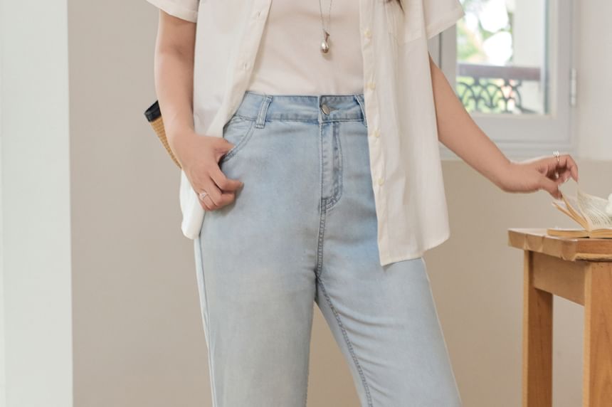 Mid Rise Washed Bootcut Jeans (Various Designs)