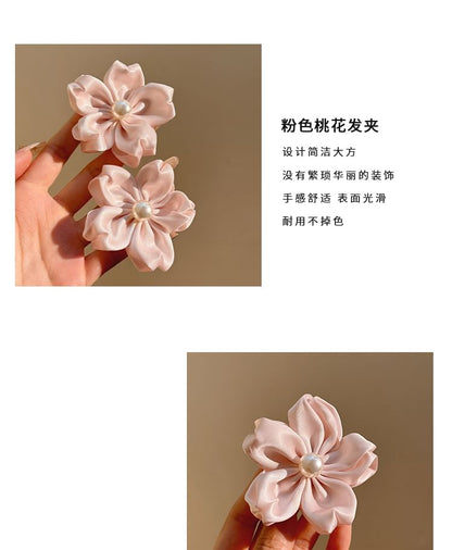 Pearl Set Flower / Faux Clip Hair