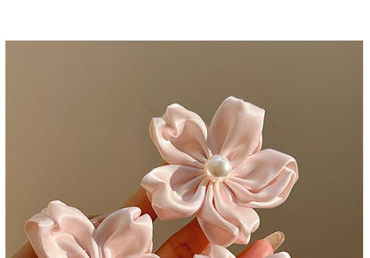 Pearl Set Flower / Faux Clip Hair