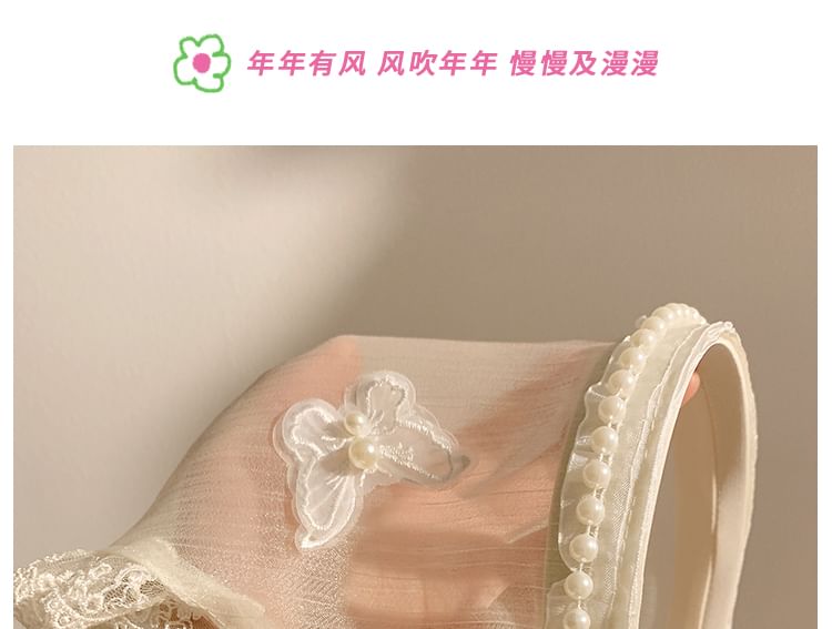 Applique Butterfly Headband Trim Lace