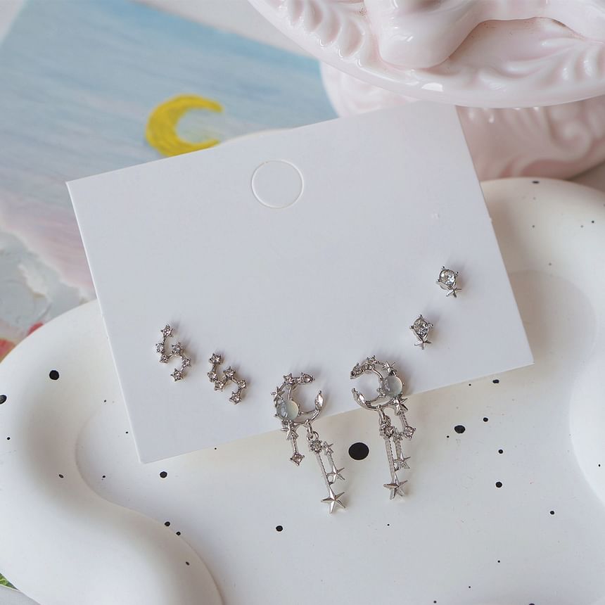 Pairs: Star Rhinestone 3 Set Earring of