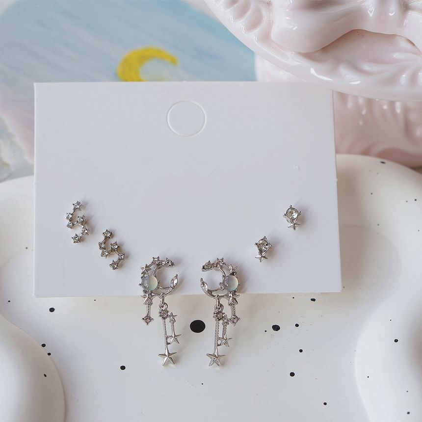 Pairs: Star Rhinestone 3 Set Earring of
