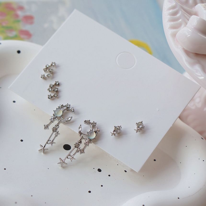 Pairs: Star Rhinestone 3 Set Earring of