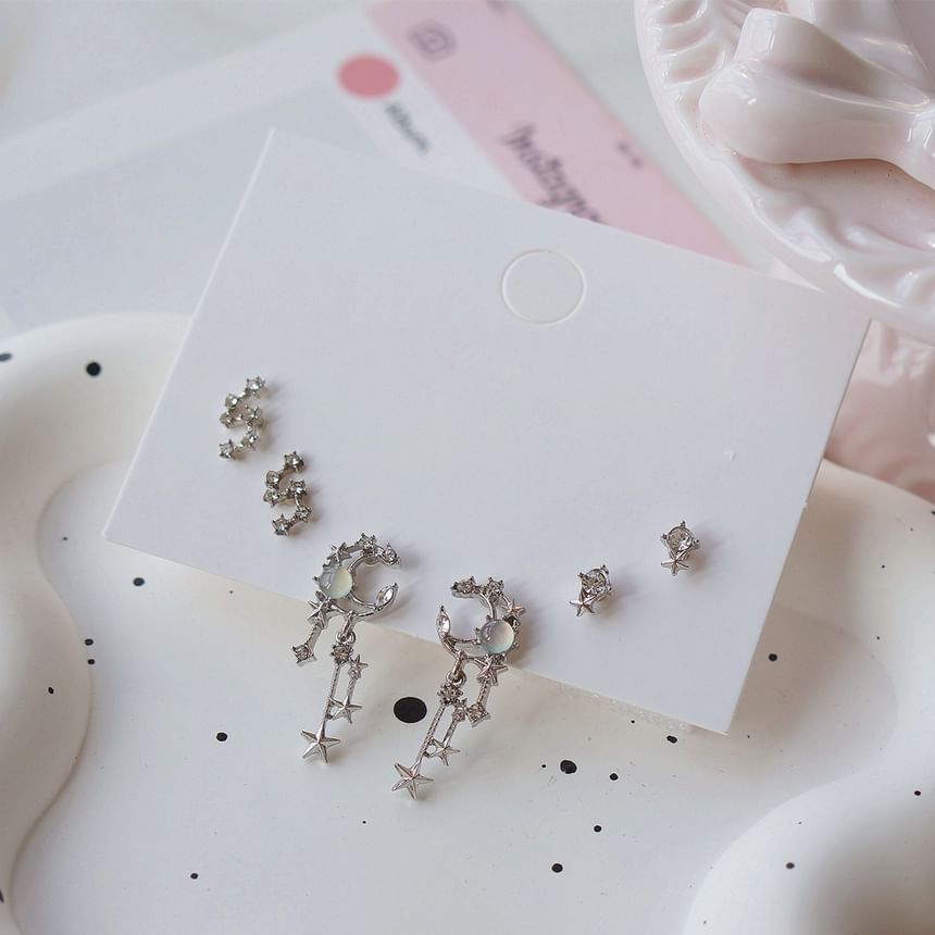 Pairs: Star Rhinestone 3 Set Earring of