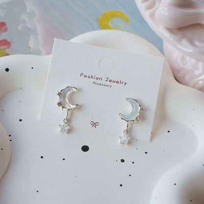 Earring Crescent Drop / Star