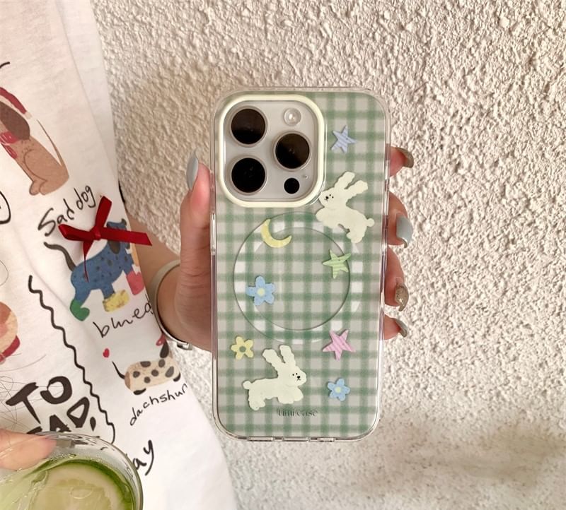 Rabbit Case Phone Plaid