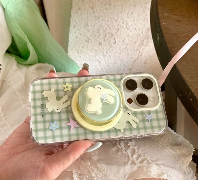 Rabbit Case Phone Plaid