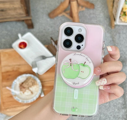 (Compatible Magnetic MagSafe) Case Phone with Plaid Apple