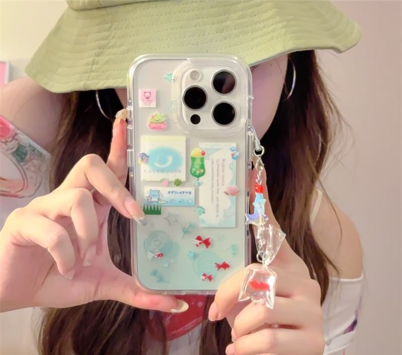 Goldfish Case Set Phone Charm /